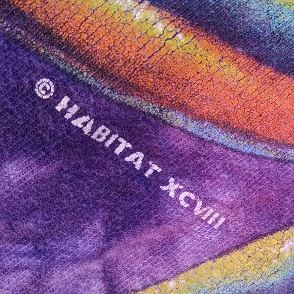 Vintage 90s Habitat Tree Frog Tie Dye T-Shirt - Picture 4 of 8